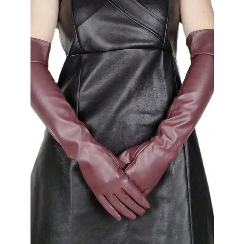 Leather Long Gloves Smack Touch (Gloves)
