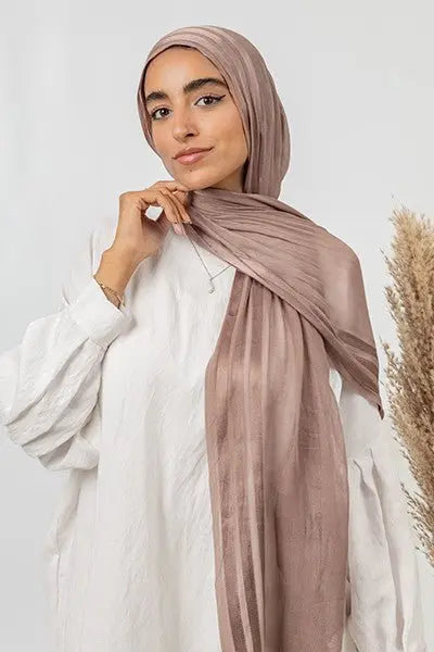 Linen With Satin Stripes