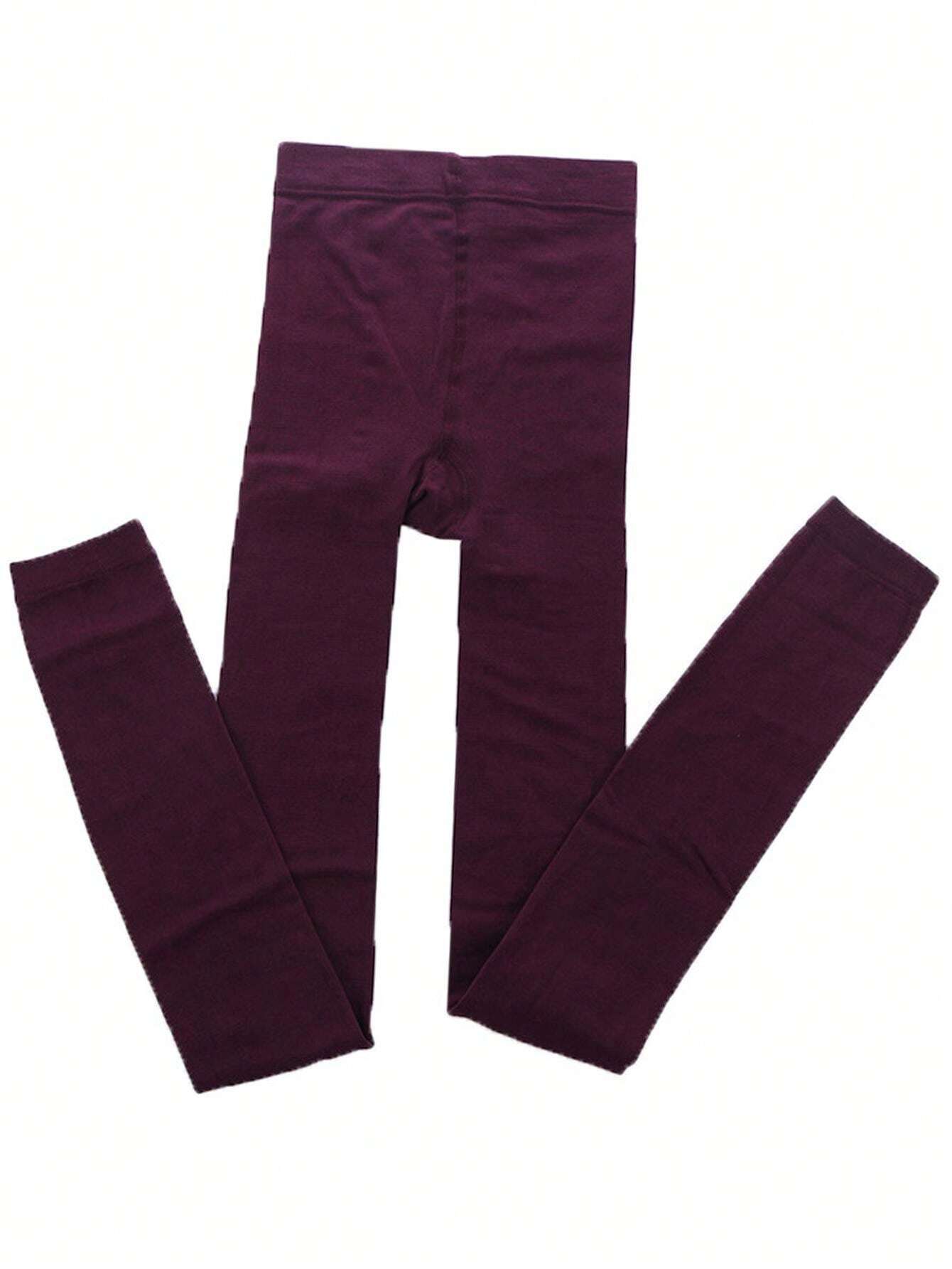 جوارب طويلة من الصوف باللون الأحمر للنساء