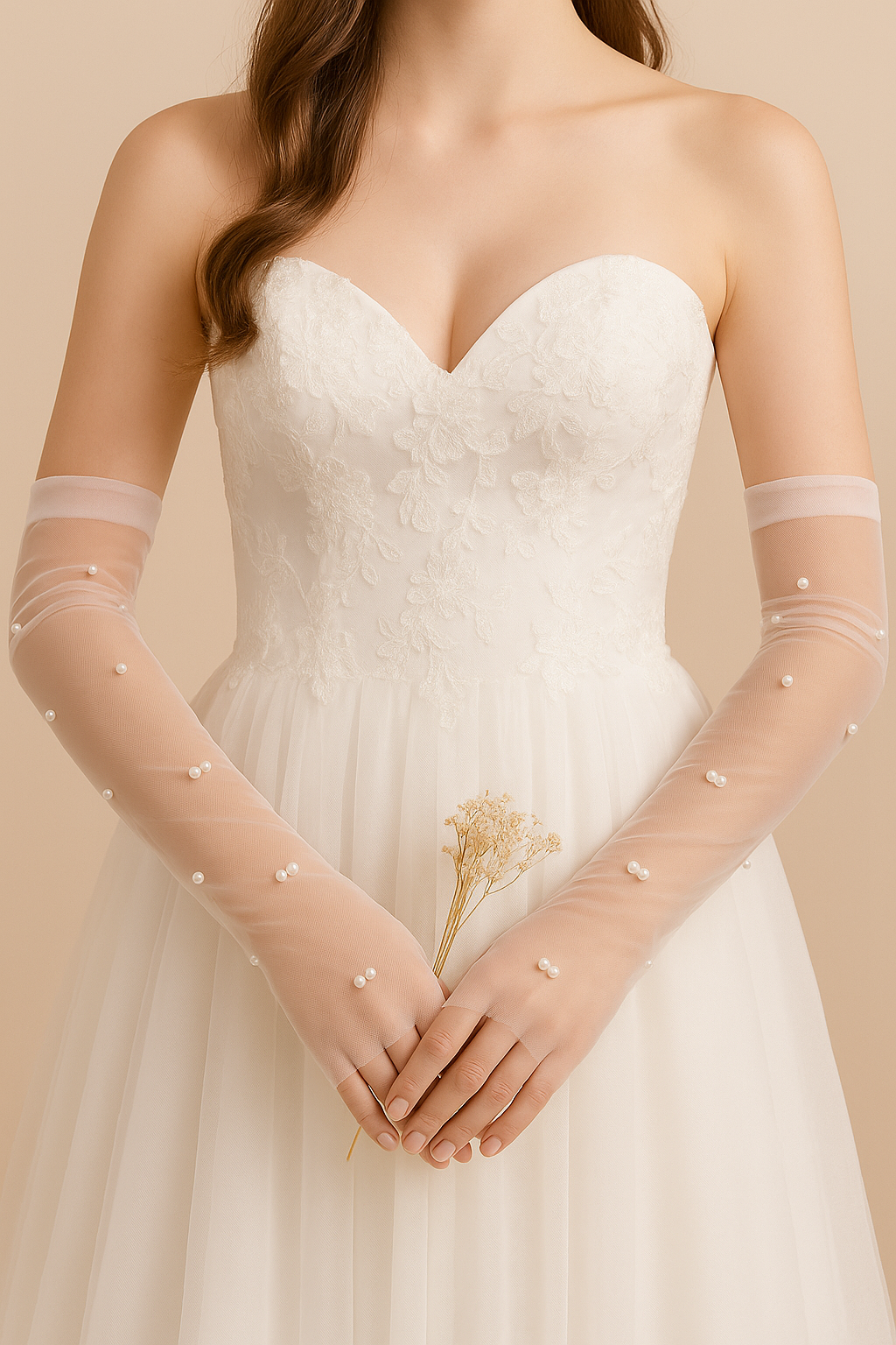 قفازات ديكور اللؤلؤة