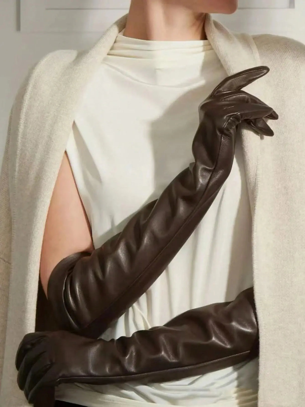 Leather Long Gloves Smack Touch (Gloves)