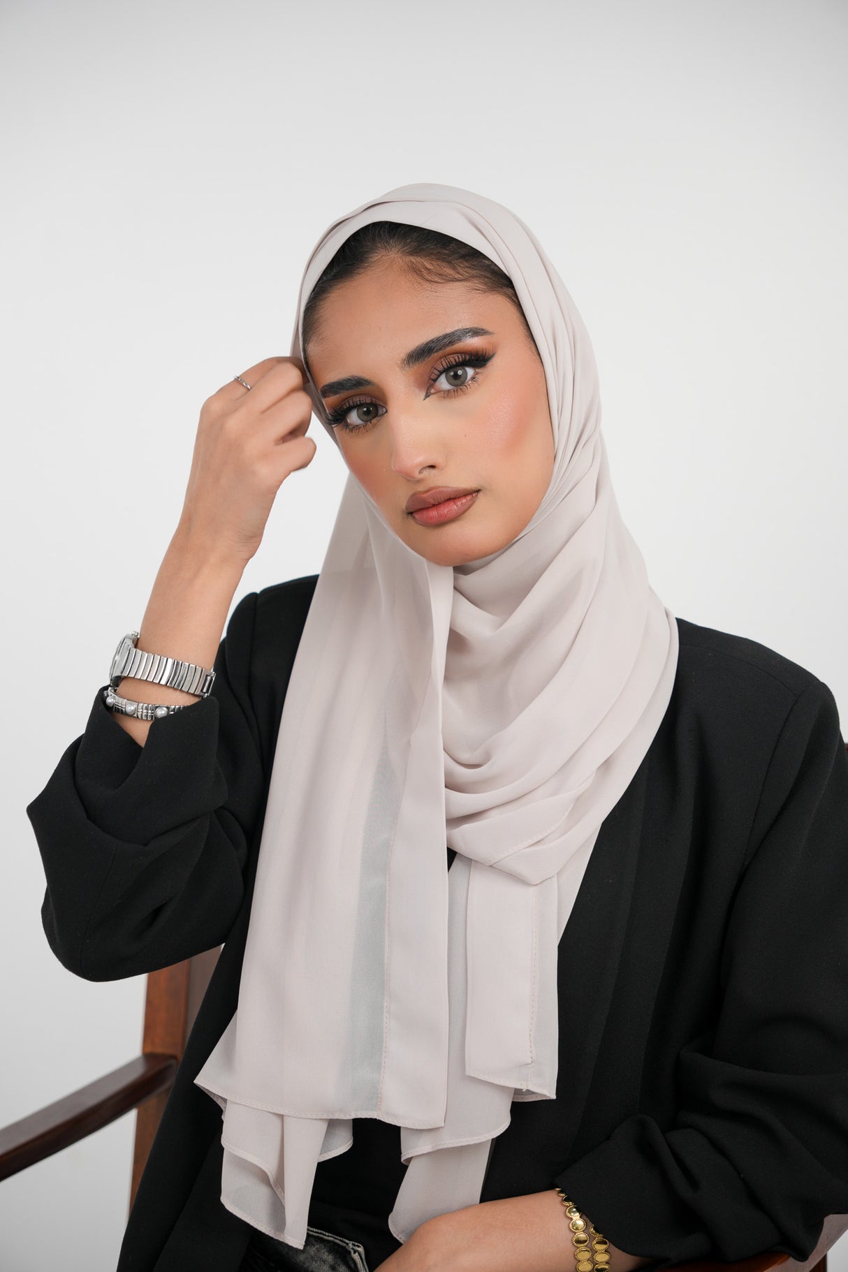 حجاب شيفون مع قماش