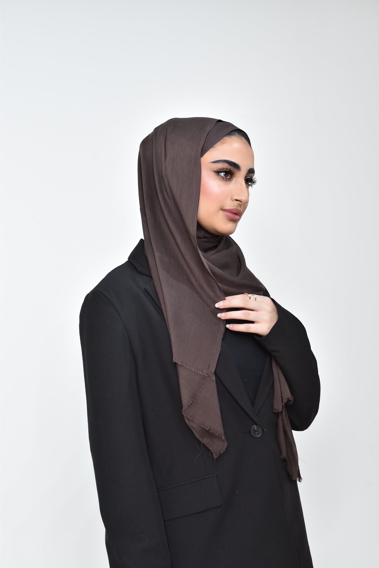 شال فيسكوز فاخر عرض صغير حجاب