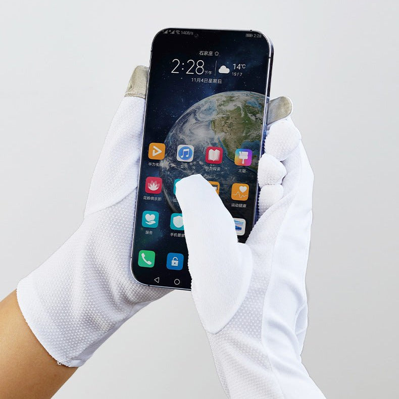 Driving gloves for women with two finger touch