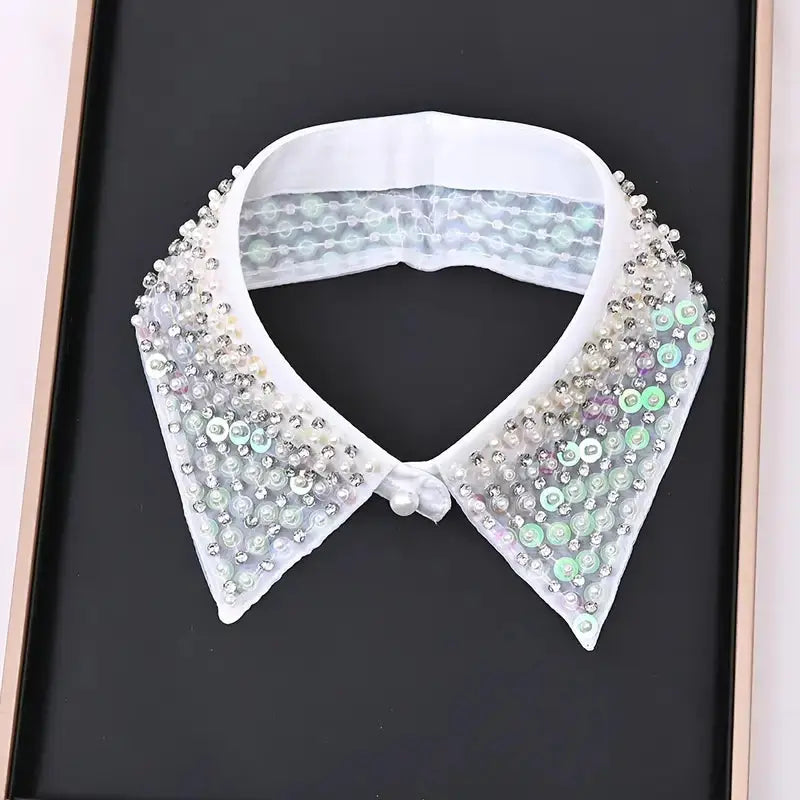 Pearl sequins luxurious false collar Smack Touch (Collars)