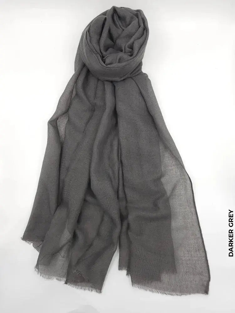 Comfort Linen Scarf for Summer Darker Grey Linen Scarf