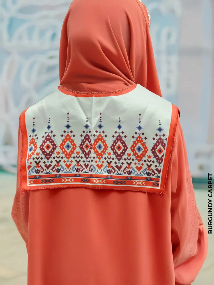 Fashionable Dickey Collar Burgundy Carpet Collar