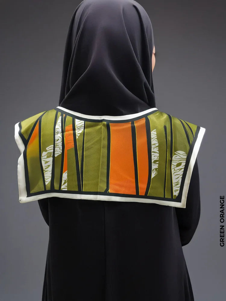 Fashionable Dickey Collar Green Orange Collar