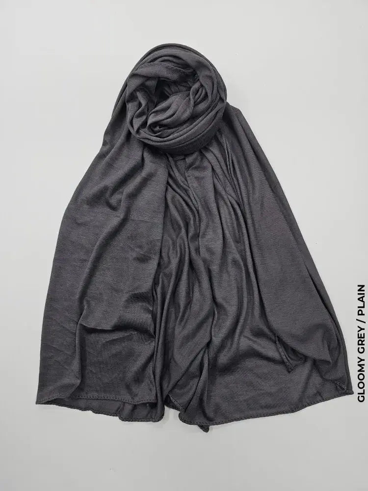 Kleenex Cotton Hijab Gloomy Grey / Plain Scarf (Hijab)