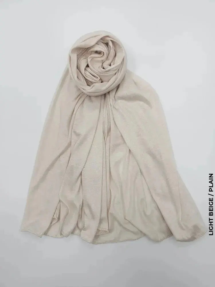 Kleenex Cotton Hijab Light Beige / Plain Scarf (Hijab)