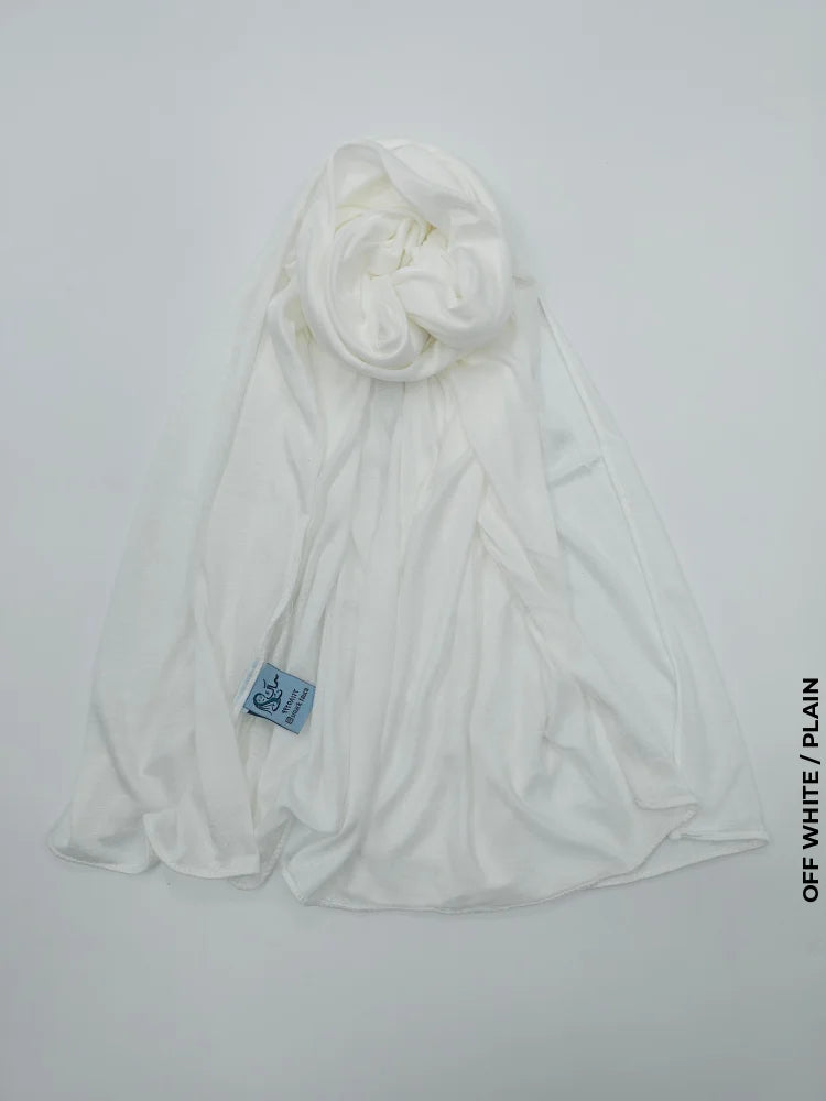 Kleenex Cotton Hijab Off White / Plain Scarf (Hijab)