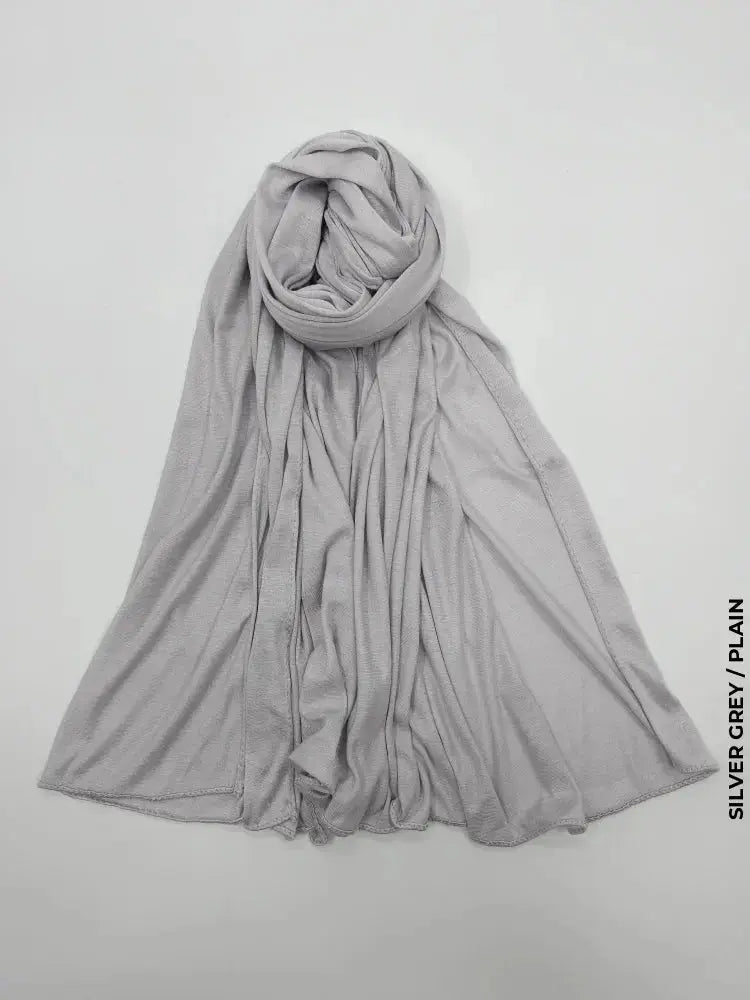 Kleenex Cotton Hijab Silver Grey / Plain Scarf (Hijab)