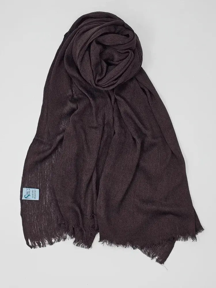 Kresha Thailendi Hijab Normal (175 x 75 cm) / Dark Bunni Linen Scarf