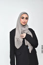 Lightweight Small Size Shawl Hijab Grey Beige Scarf (Hijab)