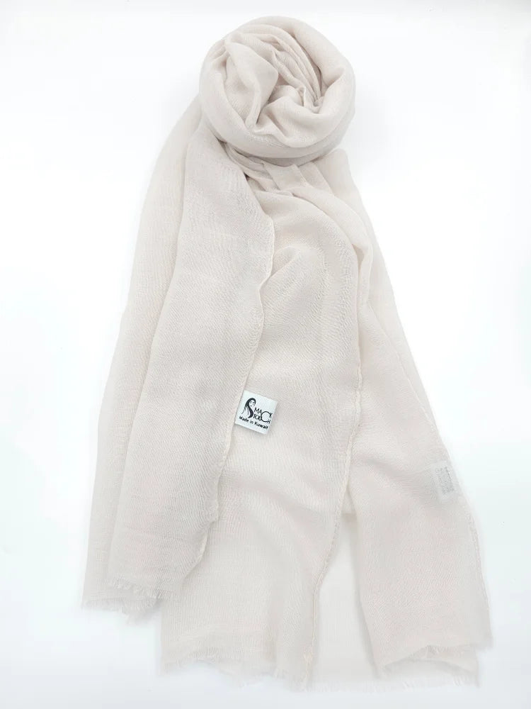 Lightweight Small Size Shawl Hijab Mist Beige Scarf (Hijab)