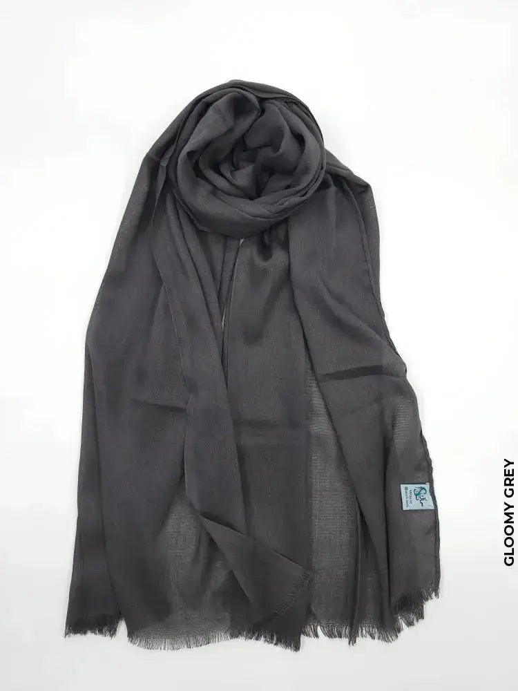 Premium Viscose Shawl Hijab Gloomy Grey Scarf (Hijab)