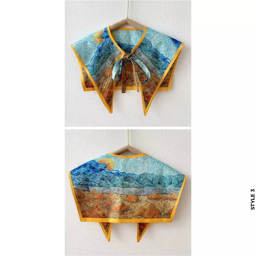 Printed Dickey Collar 3D Design 4 color style