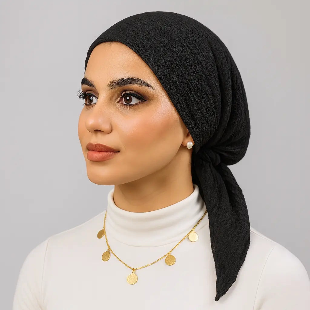 Crinkle Hijab Murabba scarf 90*90 Smack Touch (Hijab)