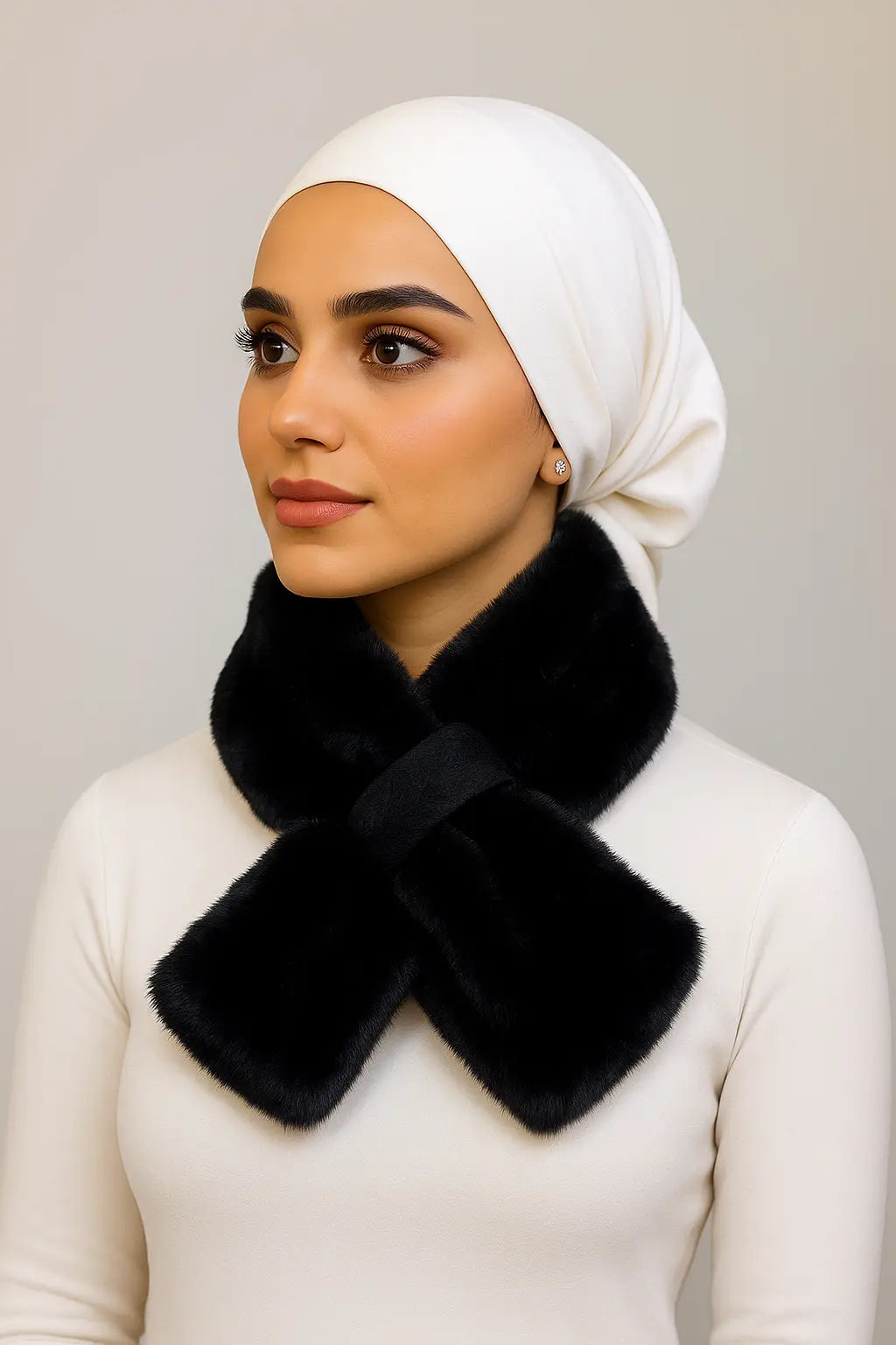 Warm Winter fur Neck Scarf Smack Touch (Shawl)