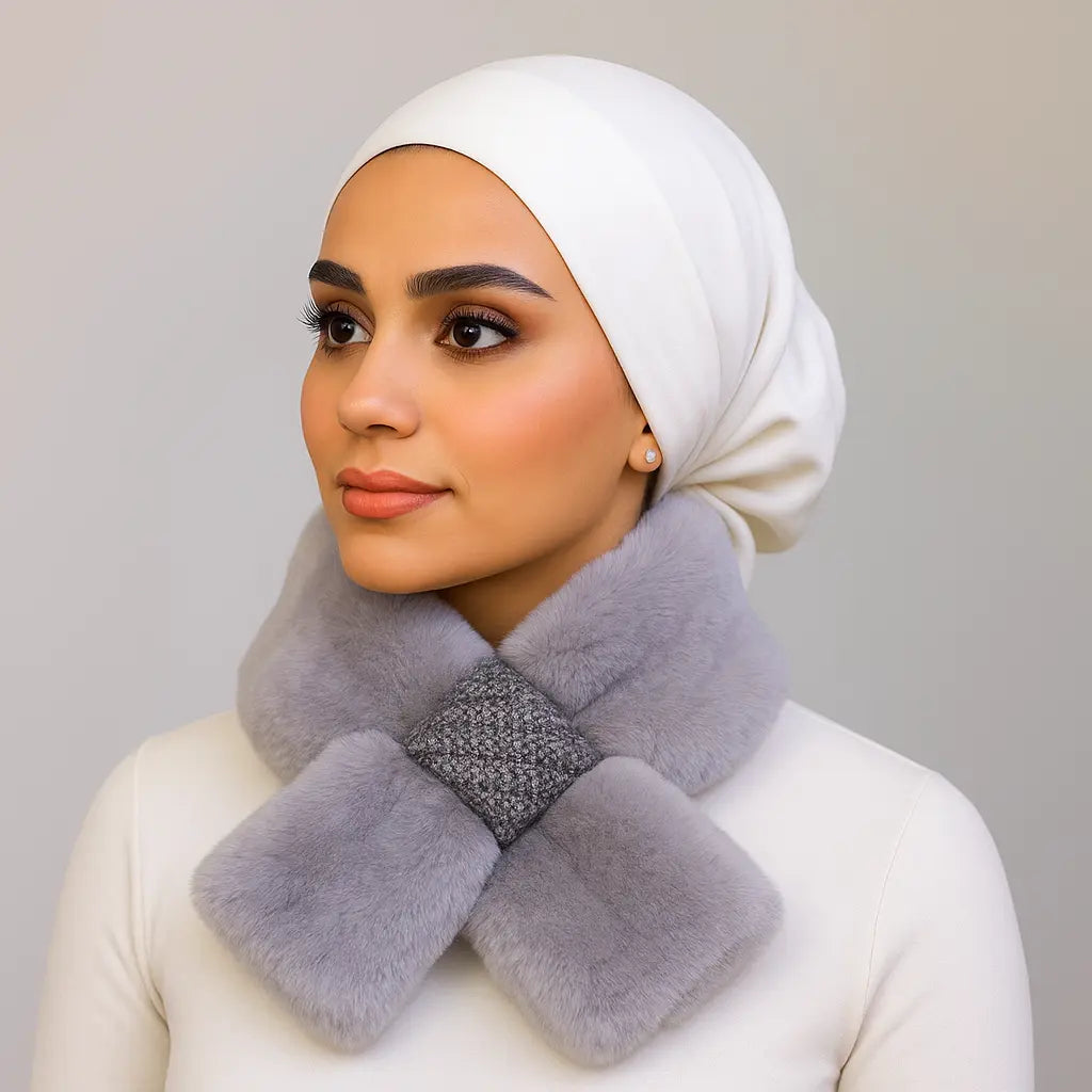 Warm Winter fur Neck Scarf Smack Touch (Shawl)