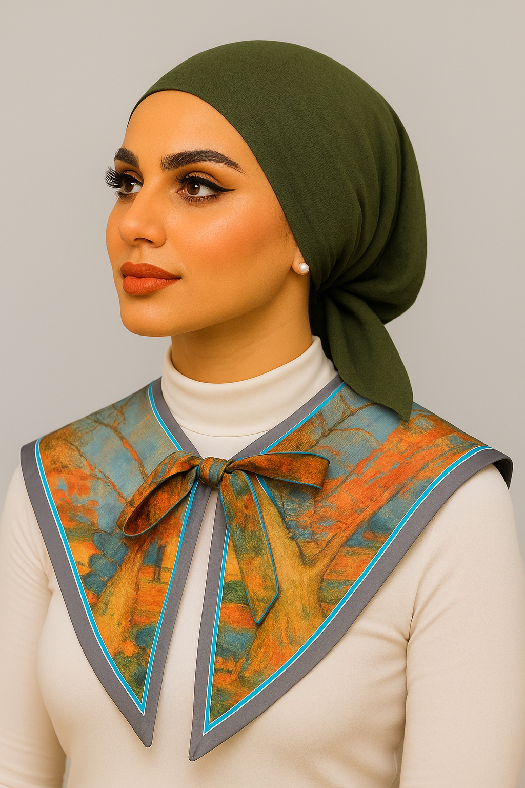 طوق ديكي مطبوع (تصميم ثلاثي الأبعاد) 4 ألوان