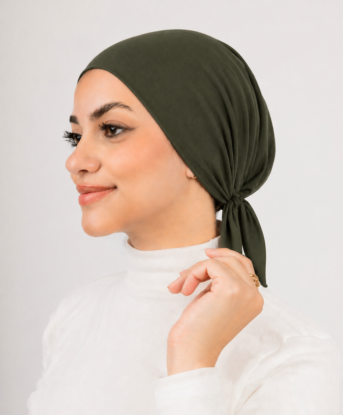غطاء رأس بدون خيط مع رباط خلفي للحجاب