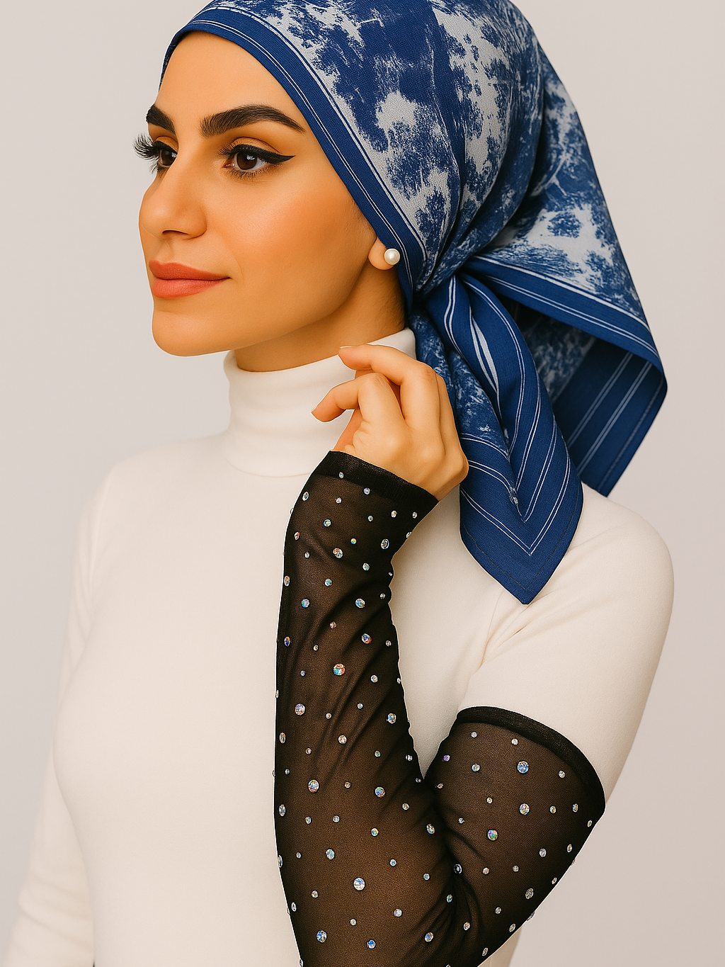 Rhinestone arm sleeves for women