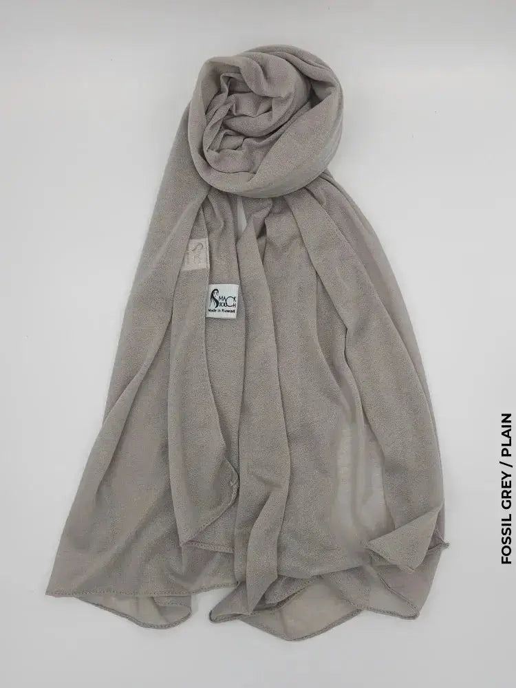 Shaash Turkey High Quality Scarf Fossil Grey / Plain (Hijab)