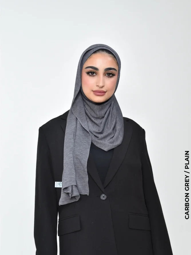 Turkey Malmal Hijab Carbon Grey / Plain Scarf (Hijab)