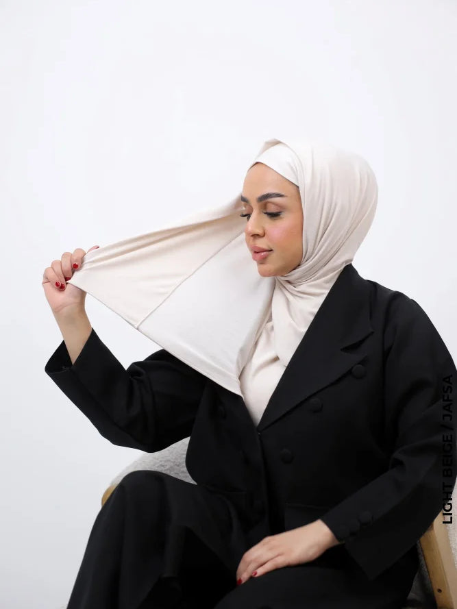 Turkey Malmal Hijab Light Beige / Jafsa Scarf (Hijab)
