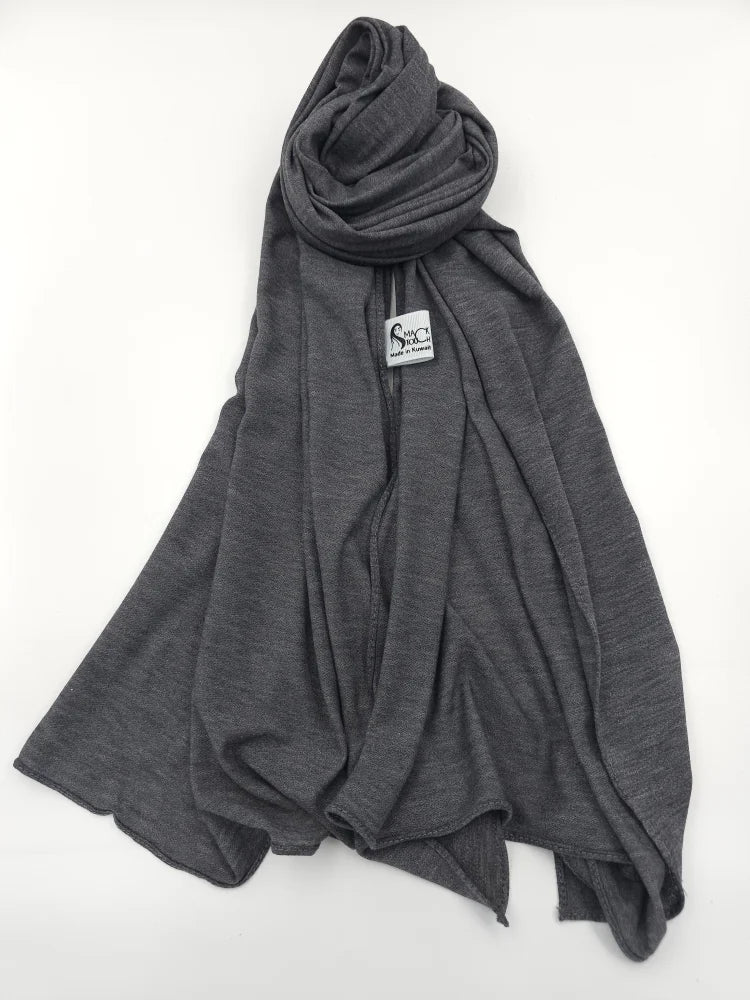 Turkey Malmal Hijab Carbon Grey / Plain Scarf (Hijab)