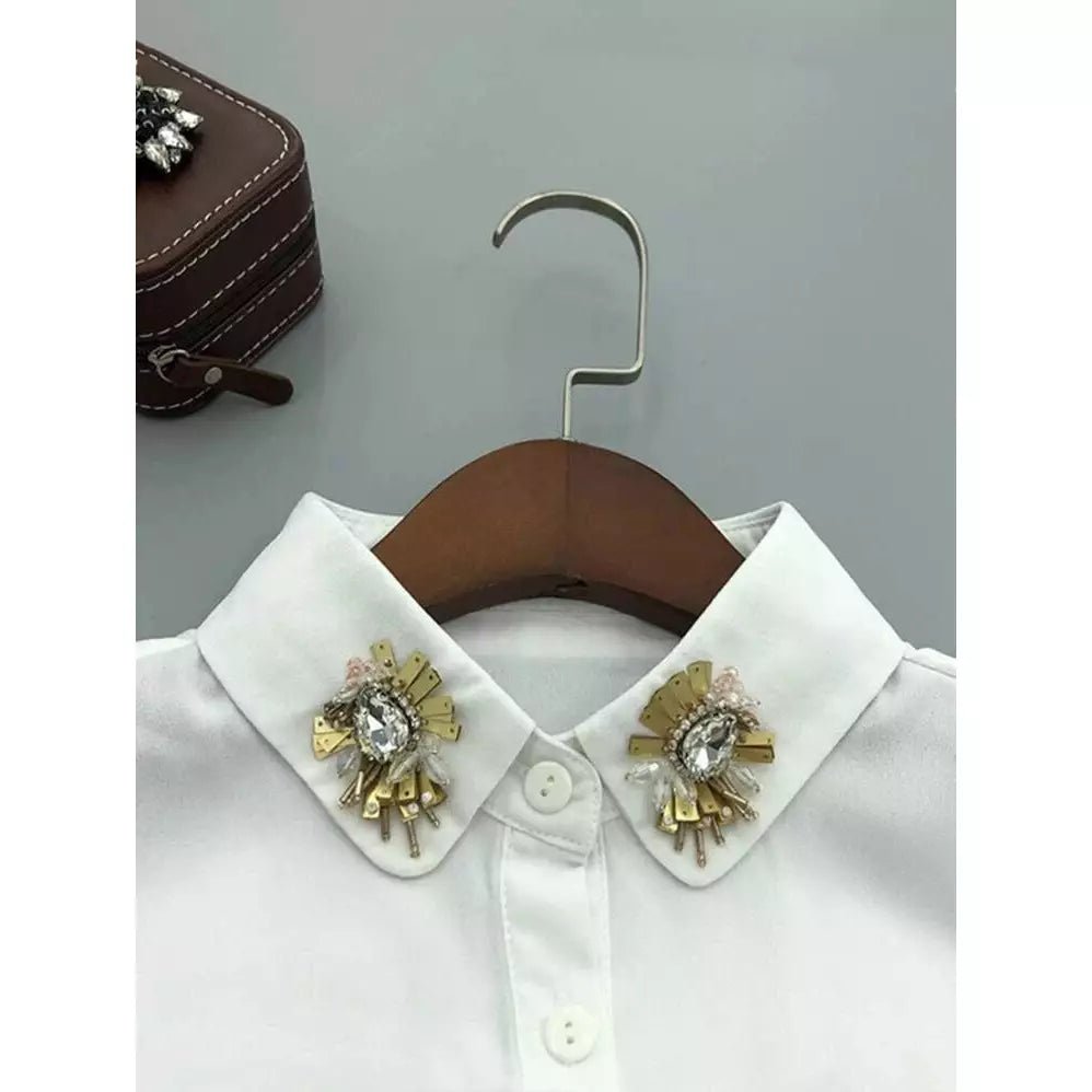 Rhinestone decor collar