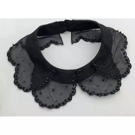 Rhinestone bead decor and Scissor collar