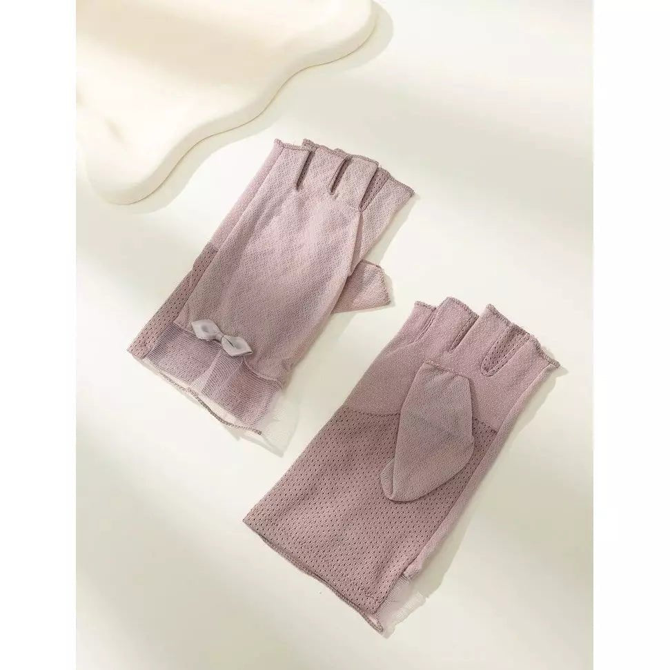 Sun protection fashionable fingerless gloves