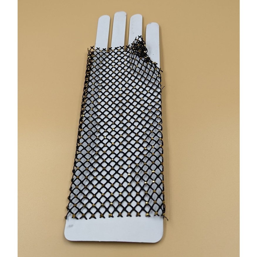 Fishnet Crystal Gloves for Women | Rhinestone Decor