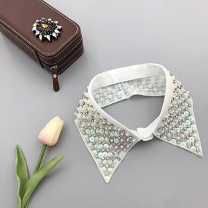 Pearl sequins luxurious false collar