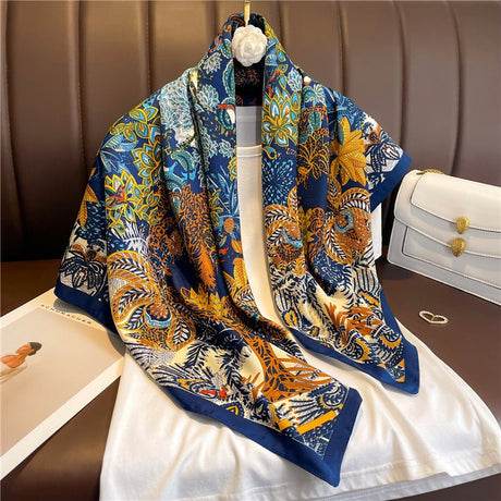 Women Silk Scarf for Summer Hijab Murabba