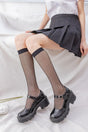 Women long knee Fishnet Crew Socks