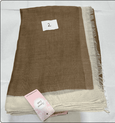 Frame border Linen scarf Kuwait lady