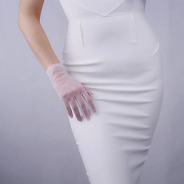 Women transparent Gloves for wedding