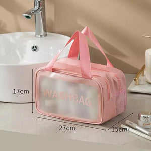 Women Double Layer transparent Cosmetic Bags for Women | Travel Bag