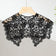 Floral Embroidered Faux Pearl Decor Collar