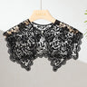 Floral Embroidered Faux Pearl Decor Collar