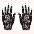 Flower Pattern Mehndi Stencils | 2 Sheets | 4 Style