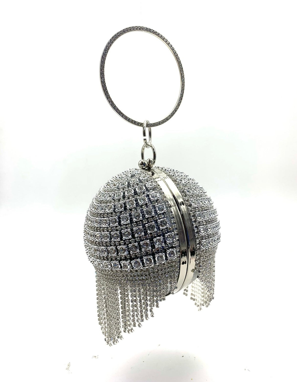 Mini clutch bag with rhinestone detailing