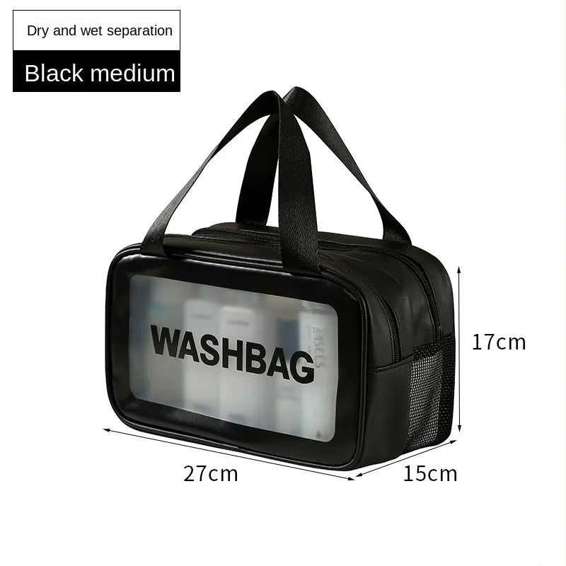 Women Double Layer transparent Cosmetic Bags for Women | Travel Bag