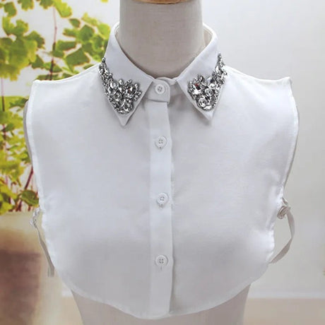 Rhinestone Decor Dickey Collar | Pearl Decor