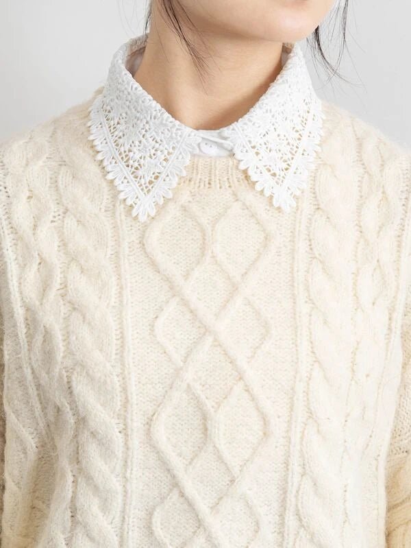 Lace Dickey Collar for Women | Plain