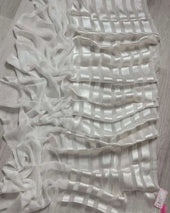 Half linen With half Satin Stripes