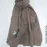 Cashmere Linen Hijab For Winter Chocolate Beige / Plain Scarf (Hijab)